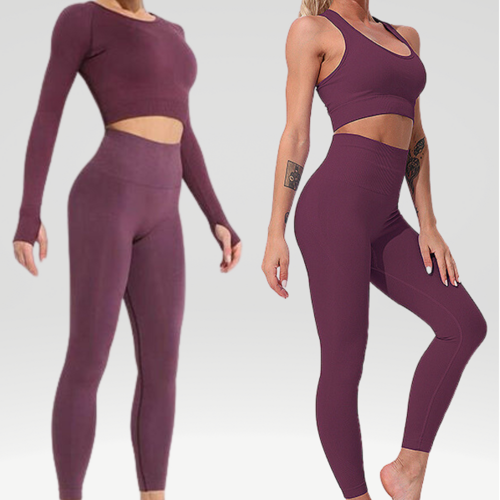 Calças Leggings De Yoga Esportivas Para Mulheres, Cintura Alta E  Compressão, Design De Peça Única